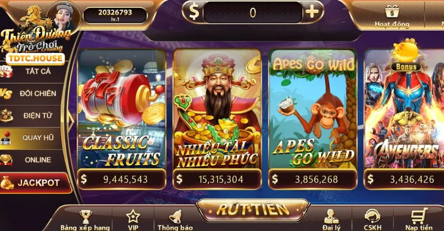 Các máy slot game nổ hũ và jackpot tại ga6789.